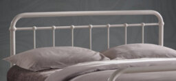 Save On Goods UK 4Ft Small Double Ivory White Tubular Steel Metal Retro Victorian Bed Frame Bedstead - thumbnail 6
