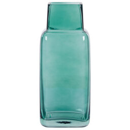 Beliani Flower Vase Merbaka Glass 26 Cm Emerald Green - thumbnail 1