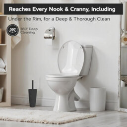 Blue Canyon Boda Toilet Brush & Holder Black Deep Cleaning Flexible Bristles Odour Free Compact Durable Design - thumbnail 7