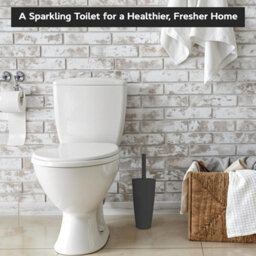 Blue Canyon Boda Toilet Brush & Holder Black Deep Cleaning Flexible Bristles Odour Free Compact Durable Design - thumbnail 6