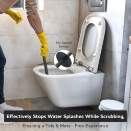 Blue Canyon Boda Toilet Brush & Holder Black Deep Cleaning Flexible Bristles Odour Free Compact Durable Design - thumbnail 3