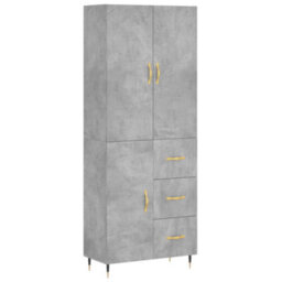 Berkfield Highboard Concrete Grey 69.5X34X180 Cm Engineered Wood - thumbnail 2