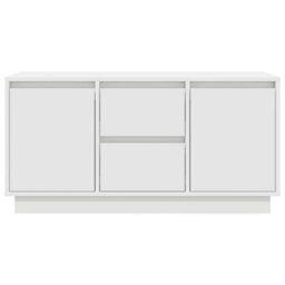 Berkfield Tv Cabinet With Led Lights White 100X41X50 Cm - thumbnail 7