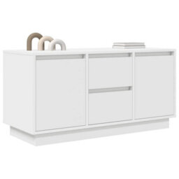 Berkfield Tv Cabinet With Led Lights White 100X41X50 Cm - thumbnail 5