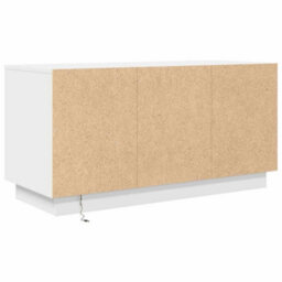 Berkfield Tv Cabinet With Led Lights White 100X41X50 Cm - thumbnail 9