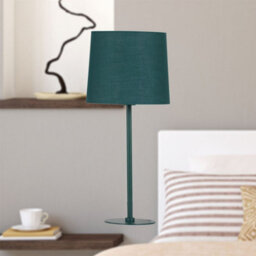 First Choice Lighting Colours - Dark Green 40Cm Table Lamp With Fabric Shade - thumbnail 4