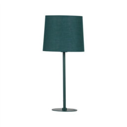 First Choice Lighting Colours - Dark Green 40Cm Table Lamp With Fabric Shade