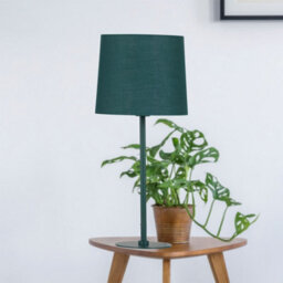 First Choice Lighting Colours - Dark Green 40Cm Table Lamp With Fabric Shade - thumbnail 3