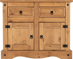 Seconique Corona 2 Door 2 Drawer Sideboard In Distressed Waxed Pine - thumbnail 4