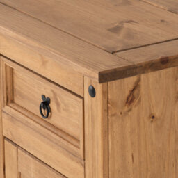 Seconique Corona 2 Door 2 Drawer Sideboard In Distressed Waxed Pine - thumbnail 8