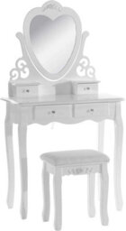 Kosy Koala Dressing Table With Mirror Stool Vanity Dresser Bedroom White Love Heart Furniture - thumbnail 2