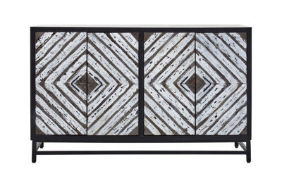 Buttercup Farm Lombok Four Door Internal Shelf Storage Sideboard - Metal/wood - L55 X W130 X H80 Cm - Assorted - image 1