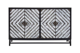 Buttercup Farm Lombok Four Door Internal Shelf Storage Sideboard - Metal/wood - L55 X W130 X H80 Cm - Assorted