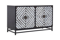 Buttercup Farm Lombok Four Door Internal Shelf Storage Sideboard - Metal/wood - L55 X W130 X H80 Cm - Assorted - thumbnail 3