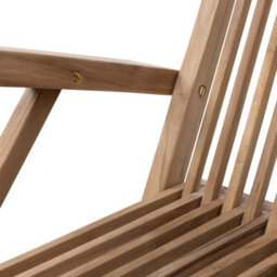 Charles Bentley Pair Of Solid Wooden Teak Garden Outdoor Folding Arm Chairs - thumbnail 7