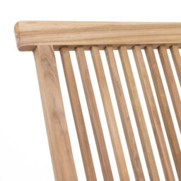 Charles Bentley Pair Of Solid Wooden Teak Garden Outdoor Folding Arm Chairs - thumbnail 6