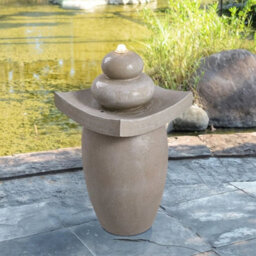 Solar Powered Water Feature Outdoor Fountain With Pump And Led Lights - thumbnail 3