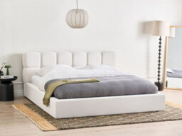 Beliani Ottoman Bed Fabric Baston 180 X 200 Cm (Eu Super King) Off-White - thumbnail 2