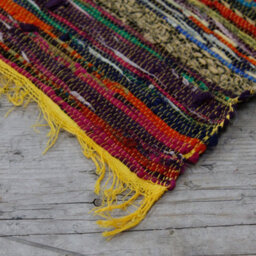 Yellow Luxury Rag Rug 154X90Cm - Brighten & Style Your Space - thumbnail 7