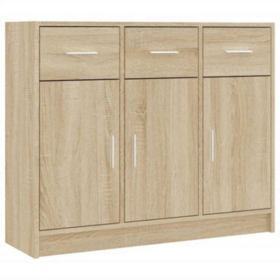 Berkfield Classic Sideboard Sonoma Oak 91X28X75 Cm Engineered Wood - image 1