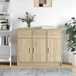 Berkfield Classic Sideboard Sonoma Oak 91X28X75 Cm Engineered Wood - thumbnail 2