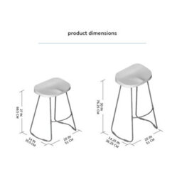 MH London Rombass Saddle Seat Counter Bar Stools Solid Wood Walnut  Kitchen Breakfast Counter Height Stool Black Metal Leg Stool - thumbnail 7