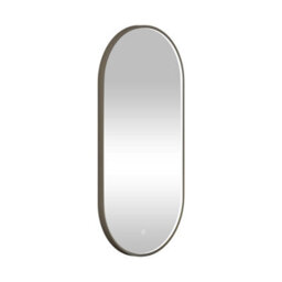 Royal Bathrooms Luxor 450 X 900mm Gun Metal Grey Framed Capsule Mirror Within Frame Led, Touch Sensor & Demister Pad - thumbnail 6