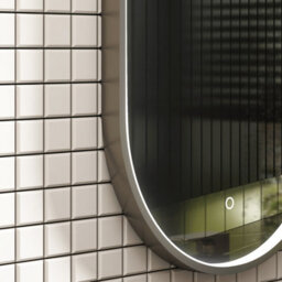 Royal Bathrooms Luxor 450 X 900mm Gun Metal Grey Framed Capsule Mirror Within Frame Led, Touch Sensor & Demister Pad - thumbnail 5