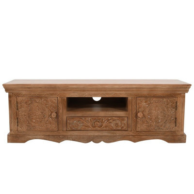 Buttercup Farm Artwork Tv Cabinet - Solid Mango Wood - L40 X W140 X H46 Cm - image 1