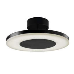 Luminosa Lighting Luminosa Discobolo Led Ceiling, 1800Lm, Matt Black / Frosted Acrylic, 3Yrs Warranty