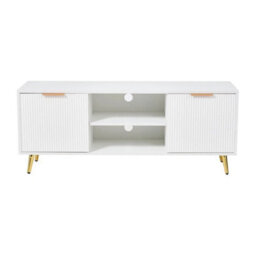 Tv Unit Media Cabinet Stand 2 Door Open - thumbnail 1