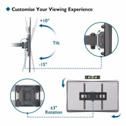 Adjustable Double Arm Tv Wall Mount For 23 To 70 Inch Led And Lcd Tv - thumbnail 3