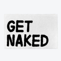 Allure Bath Fashions Get Naked Bath Mat - White/black - thumbnail 2