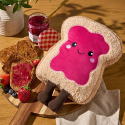 Ohs Rosie The Jam Toast Filled Cushion Novelty Home Decor Fleece Toy - thumbnail 2