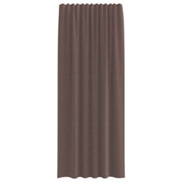 Berkfield Voile Curtains With Tab Top 2 Pcs Brown - thumbnail 4