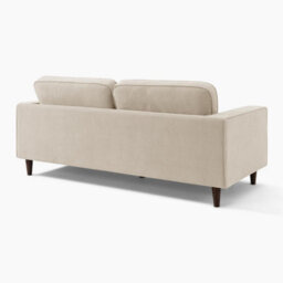 Furniturebox Uk Jasper Cream Linen-Look Fabric 3 Seater Sofa - thumbnail 9