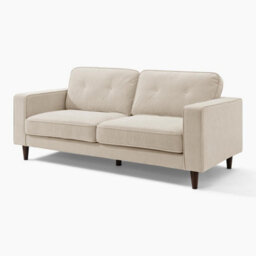 Furniturebox Uk Jasper Cream Linen-Look Fabric 3 Seater Sofa - thumbnail 8