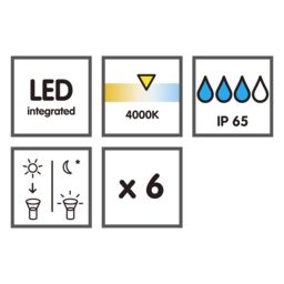 Gavea Stainless Steel Effect Solar-Powered Integrated Led Outdoor Ground Light, Pack Of 6 - thumbnail 9