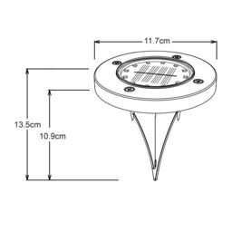 Gavea Stainless Steel Effect Solar-Powered Integrated Led Outdoor Ground Light, Pack Of 6 - thumbnail 8