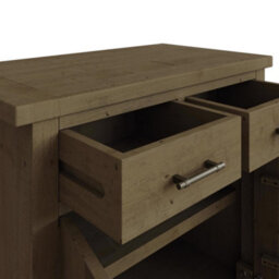 FWSTYLE 2 Door 2 Drawer Small Sideboard Solid Reclaimed Natural Pine - thumbnail 3