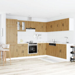 Berkfield 14 Piece Kitchen Cabinet Set Lucca Artisan Oak Engineered Wood - thumbnail 3