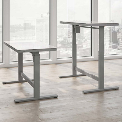 Tresanti Geller Adjustable Height Tech Desk - Sit Stand Desk With Tempered Glass Top, Usb & Usb-C Ports, Illumitouch Controls - image 1