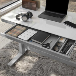 Tresanti Geller Adjustable Height Tech Desk - Sit Stand Desk With Tempered Glass Top, Usb & Usb-C Ports, Illumitouch Controls - thumbnail 7