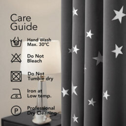 Deconovo Thermal Insulated Star Foil Printed Blackout Curtain Eyelet Curtains For Boys Bedroom 46 X 54 Inch Dark Grey 1 Pair - thumbnail 5