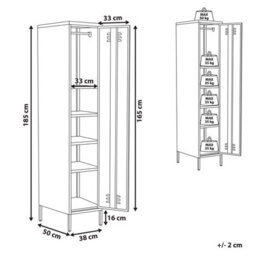 Beliani Storage Unit Frome Metal Green - thumbnail 3