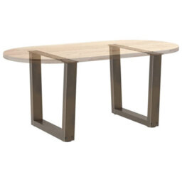 Berkfield Coffee Table Legs V-Shape 2 Pcs Natural Steel 60X(42-43.3) Cm Steel - thumbnail 8