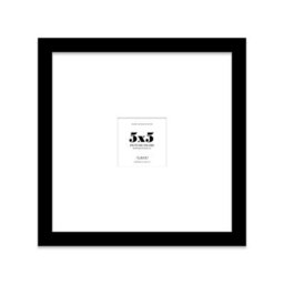 "5X5"" Black Picture Frame - 5X5"" Square Frame With 1X1"" Mount For 5X5""/1X1"" Pictures Art Deco Style Room Decor, 1 Pack" - thumbnail 1