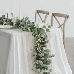 2 Pack 2 - Piece Artificial Plant Decoration, 1.8 Meters Simulated Silver Leaf Eucalyptus Rattan With Gypsophila And Flowers - thumbnail 7