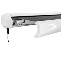 Sundaze Full Cassette Electric Remote Controlled Retractable Awning Garden Patio Canopy Shade Sail 4X3M Grey - thumbnail 3