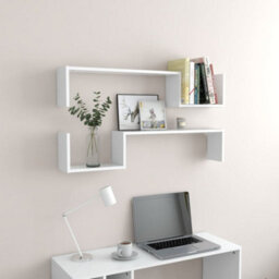 Berkfield Wall Shelf 2 Pcs White 100X15X20 Cm Engineered Wood - thumbnail 3